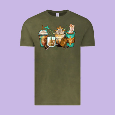 Jesus Coffee Cups Vintage Tee Designed By Zillion Design Studio