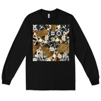 Black cowhide leopard seamless pattern Long Sleeve Tee - HRA Design Shop
