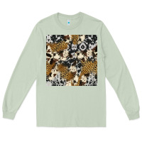 Matcha cowhide leopard seamless pattern Long Sleeve Tee - HRA Design Shop