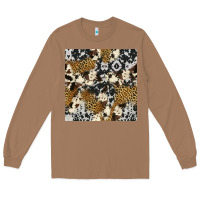 Toasted Coconut cowhide leopard seamless pattern Long Sleeve Tee - HRA Design Shop