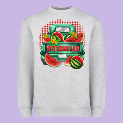 Watermelon Truck Heavyweight Sweatshirt Designed By Zillion Design Studio