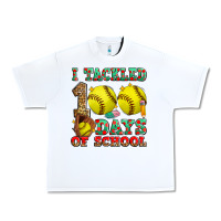 White i tackled 100 days of school softball Urban Heavy Tee - Zillion Design Studio