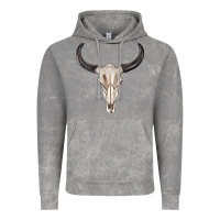 Cloud Rock western bull skull tbw Vintage Hoodie - texasbilliewilder