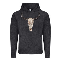 Vintage Black western bull skull tbw Vintage Hoodie - texasbilliewilder