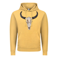 Vintage Mustard western bull skull tbw Vintage Hoodie - texasbilliewilder