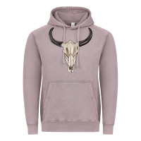 Vintage Zinc western bull skull tbw Vintage Hoodie - texasbilliewilder