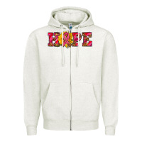 Oatmeal Heather hope sunflower and ribbon Zipper Hoodie - AdoDesignShop