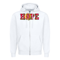White hope sunflower and ribbon Zipper Hoodie - AdoDesignShop
