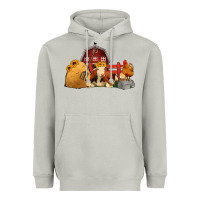 Moon Dust Red Barn Farm Animals Heavyweight Hoodie - Jasminsmagicworld