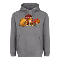 Storm Red Barn Farm Animals Heavyweight Hoodie - Jasminsmagicworld
