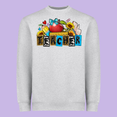 Teacher Heavyweight Sweatshirt Designed By Zillion Design Studio