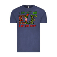 Vintage Denim i am not an elf i am just short christmas Vintage Tee - RanaPortraitStore