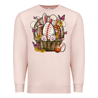 Pale Pink easter basket sports Premium Sweatshirt - MaliasSmallBusiness