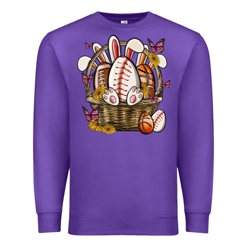 Easter Basket Sports Premium Sweatshirt by MaliasSmallBusiness | Teevron