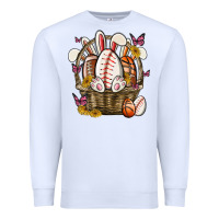 White easter basket sports Premium Sweatshirt - MaliasSmallBusiness