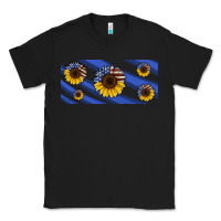 Black american flag sunflowers 16oz libbey cup Classic Tee - HRA Design Shop