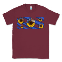 Burgundy american flag sunflowers 16oz libbey cup Classic Tee - HRA Design Shop