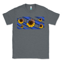 Charcoal Heather american flag sunflowers 16oz libbey cup Classic Tee - HRA Design Shop
