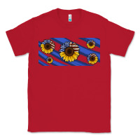 Red american flag sunflowers 16oz libbey cup Classic Tee - HRA Design Shop