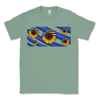 Sage american flag sunflowers 16oz libbey cup Classic Tee - HRA Design Shop