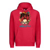 Cardinal coffee please messy bun with coffee bean bbs Premium Hoodie - BundleAndBundleShop