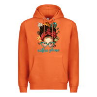 Carrot coffee please messy bun with coffee bean bbs Premium Hoodie - BundleAndBundleShop