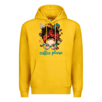 Lemon coffee please messy bun with coffee bean bbs Premium Hoodie - BundleAndBundleShop