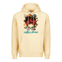 Pina Colada coffee please messy bun with coffee bean bbs Premium Hoodie - BundleAndBundleShop