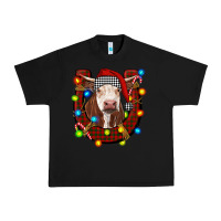 Black christmas horseshoe with hereford cow Urban Heavy Tee - RanaPortraitStore