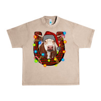 French Oak christmas horseshoe with hereford cow Urban Heavy Tee - RanaPortraitStore