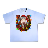Grape Ice christmas horseshoe with hereford cow Urban Heavy Tee - RanaPortraitStore