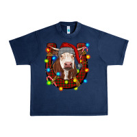 Navy christmas horseshoe with hereford cow Urban Heavy Tee - RanaPortraitStore