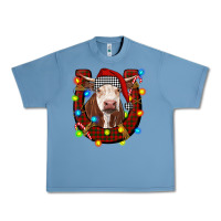Pebble Blue christmas horseshoe with hereford cow Urban Heavy Tee - RanaPortraitStore