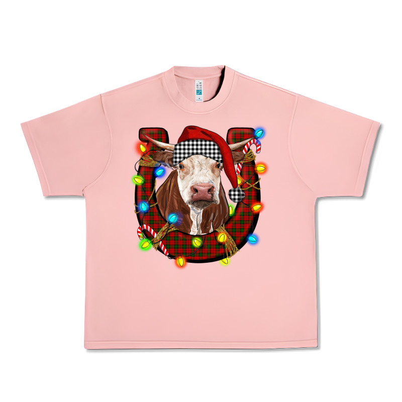 Christmas Horseshoe With Hereford Cow Urban Heavy Tee by RanaPortraitStore | Teevron