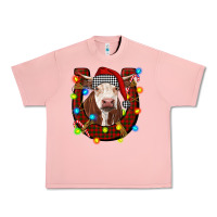 Salmon christmas horseshoe with hereford cow Urban Heavy Tee - RanaPortraitStore