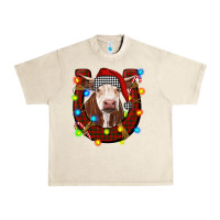 Sandshell christmas horseshoe with hereford cow Urban Heavy Tee - RanaPortraitStore