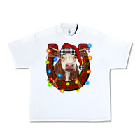 White christmas horseshoe with hereford cow Urban Heavy Tee - RanaPortraitStore