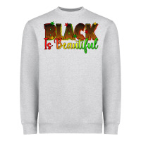 Heather Grey black is beautiful juneteenth Heavyweight Sweatshirt - texasbilliewilder