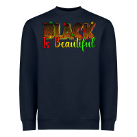 Navy black is beautiful juneteenth Heavyweight Sweatshirt - texasbilliewilder