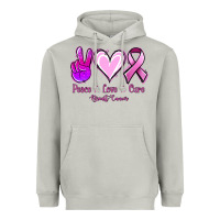 Moon Dust Peace Love Cure Breast Cancer Heavyweight Hoodie - Jasminsmagicworld