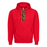 Red dinosaur ankylosaurus pen wrap Zipper Hoodie - Artiststas