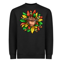 Black black history sunflower Heavyweight Sweatshirt - texasbilliewilder