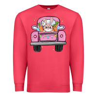 Cardinal easter bunny and truck Premium Sweatshirt - MaliasSmallBusiness