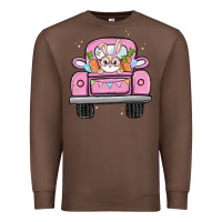 Chestnut easter bunny and truck Premium Sweatshirt - MaliasSmallBusiness
