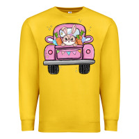 Lemon easter bunny and truck Premium Sweatshirt - MaliasSmallBusiness