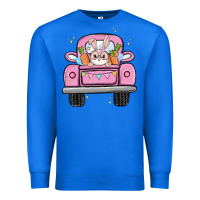 True Royal easter bunny and truck Premium Sweatshirt - MaliasSmallBusiness