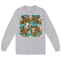 Moon Dust charolais cow and sunflowers seamless pattern Long Sleeve Tee - HRA Design Shop
