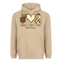 Mushroom Peace Love Cure Bone Cancer Heavyweight Hoodie - Jasminsmagicworld