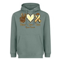 Sage Peace Love Cure Bone Cancer Heavyweight Hoodie - Jasminsmagicworld