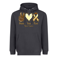 Smoke Peace Love Cure Bone Cancer Heavyweight Hoodie - Jasminsmagicworld